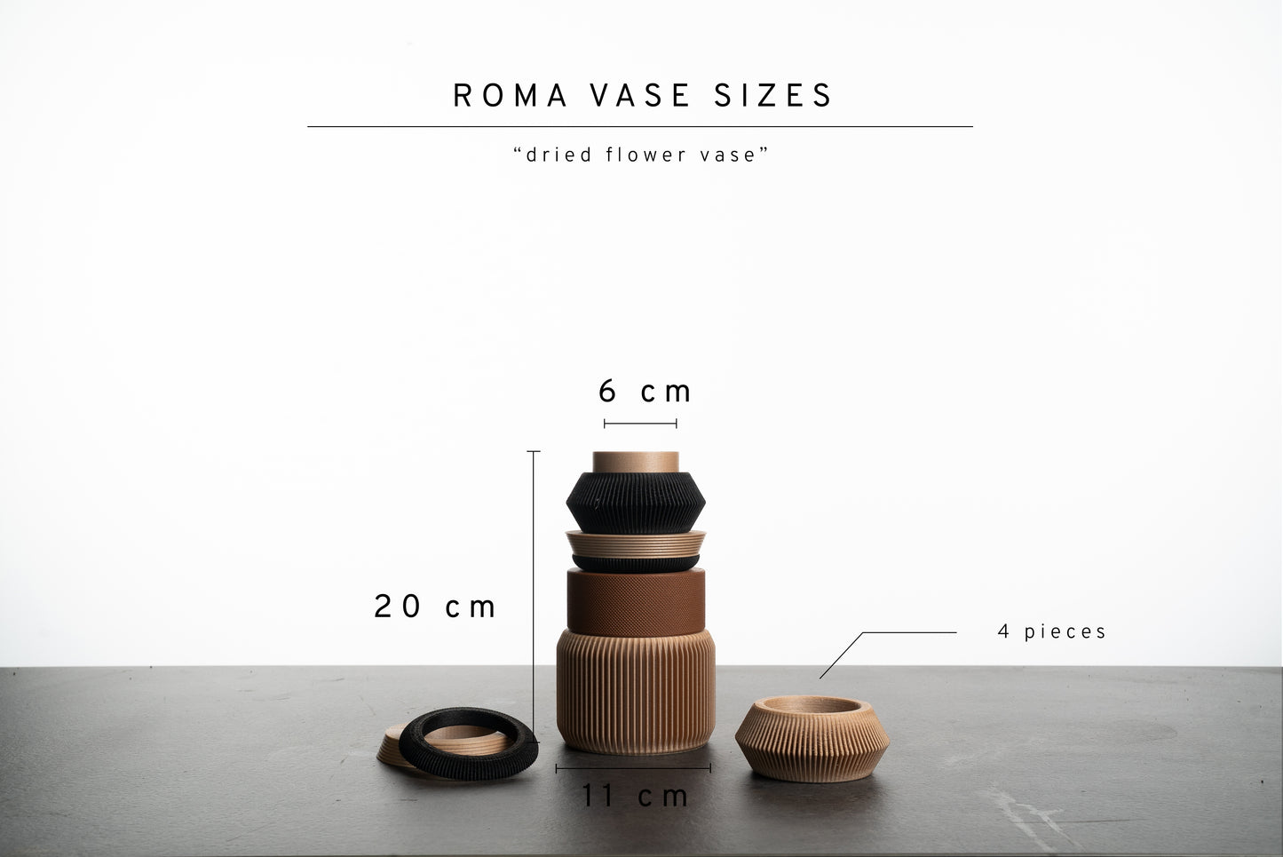 ROMA Modular Wooden Vase