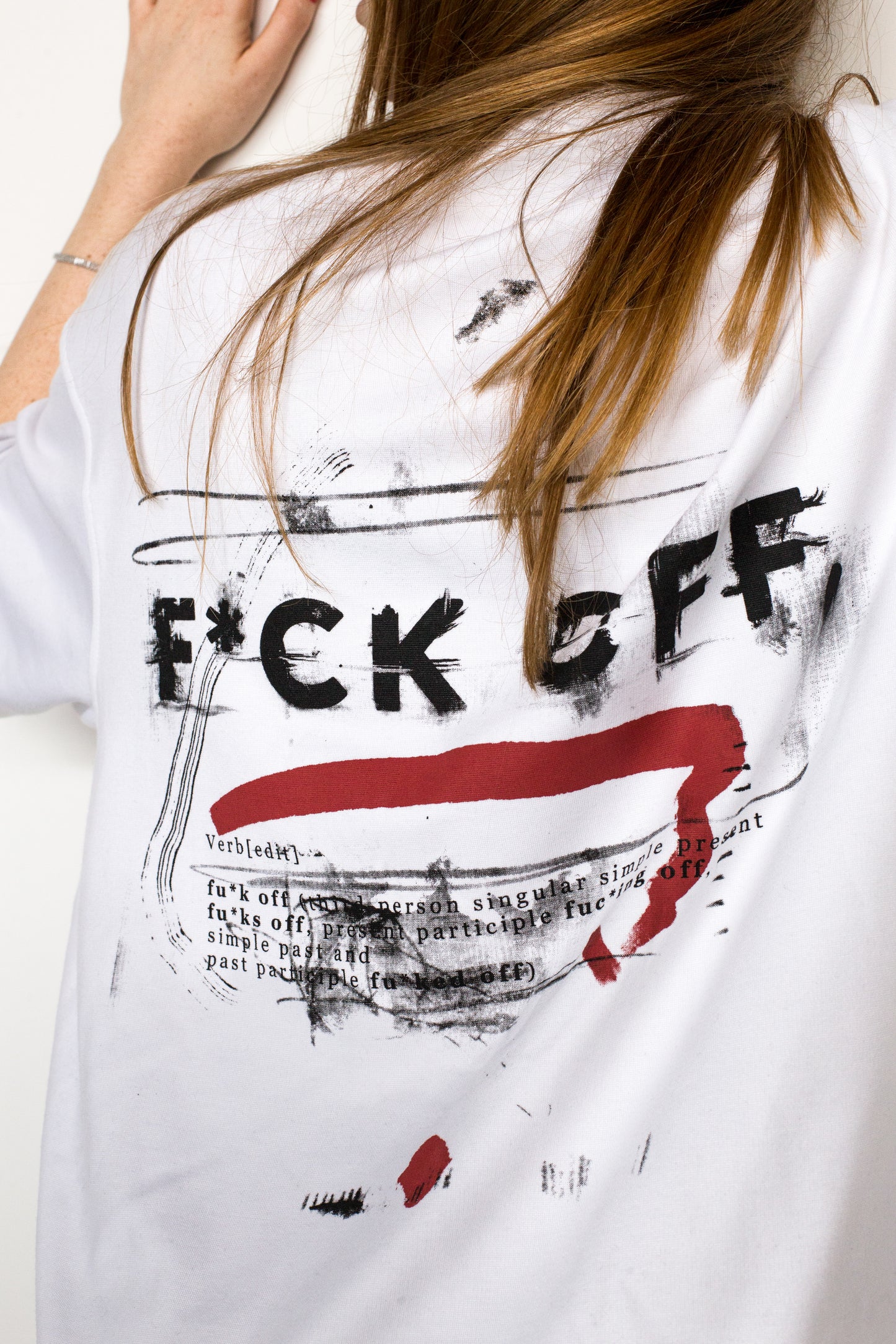F*CK OFF Beyaz Tshirt